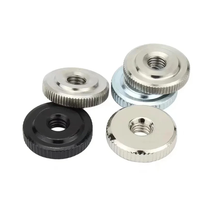 M3 M4 M5 M6 M8 M10 Din467 Gb807 Nickel / White Zinc plated Cabon Steel Knurled Small Step Hand Tighten Thumb Nut