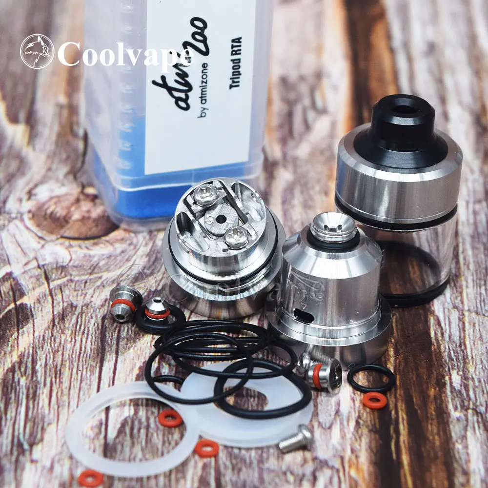 WOLFCOOLVAPE Tripod MTL RTA Atomizer RTA 22mm vape 316SS 2 atomizer tank for coils & atomizers - gallery image 5