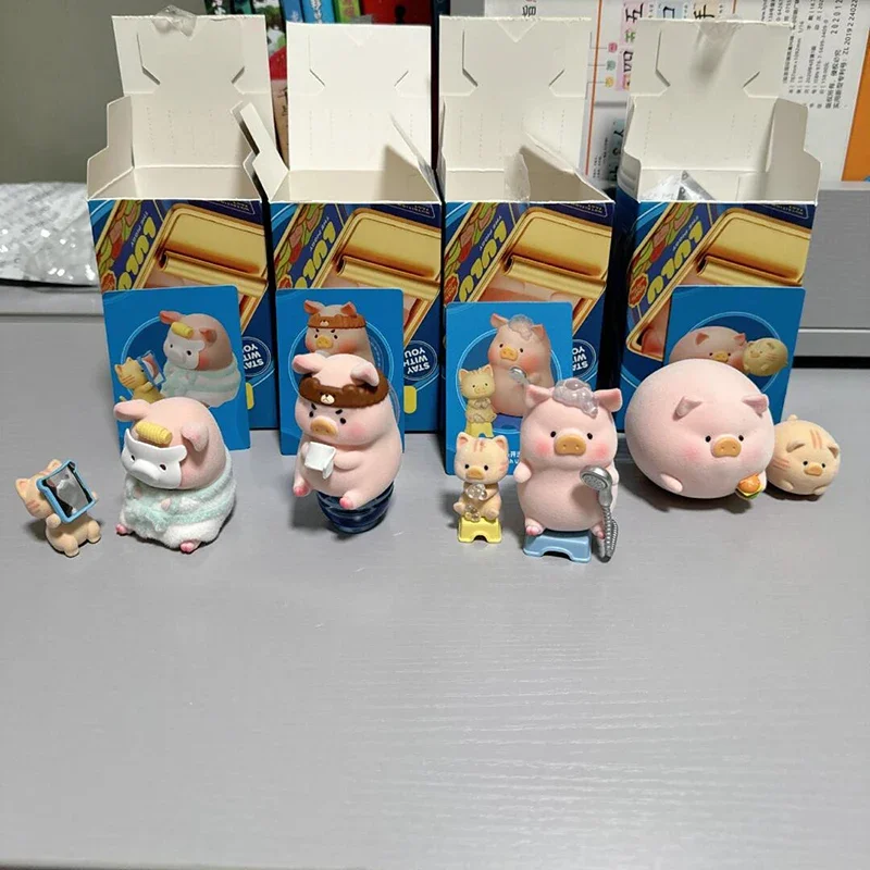 Lulu Pig Blind Box Associated Daily Series Kawaii Piggy Anime Figure Doll Mystery Boxes Collection Model Toys Kids Birthday Gift