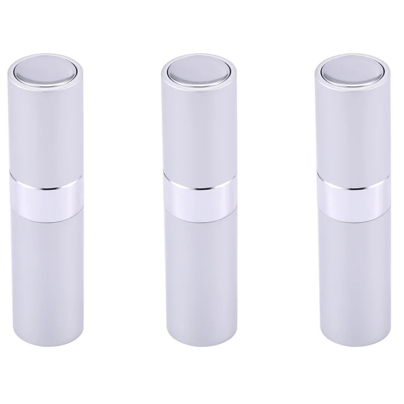 

【PASSIONE】3 мини-флакона по 8 мл для путешествий, портативные, многоразовые, пустые, для парфюма, серебристые