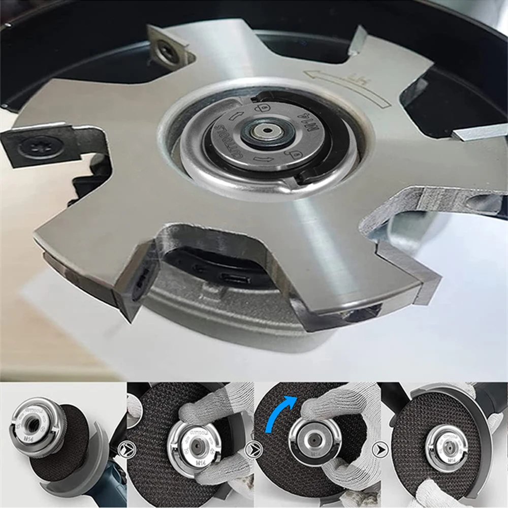 Universal Thread M14/M10 Angle Grinder Self-Locking Pressing Plate Grinder Quick Release Flange Nut Power Chuck Tools