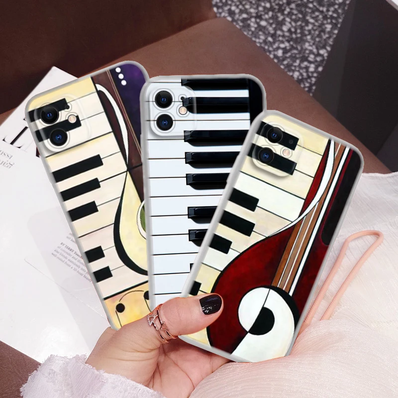 221C Musical instrument piano Soft Case for Moto G9 Powe One Pro E12 E22I E22 G52 G42 G32 G22 G23 Z2 Z Play P40 P30 Edge 30