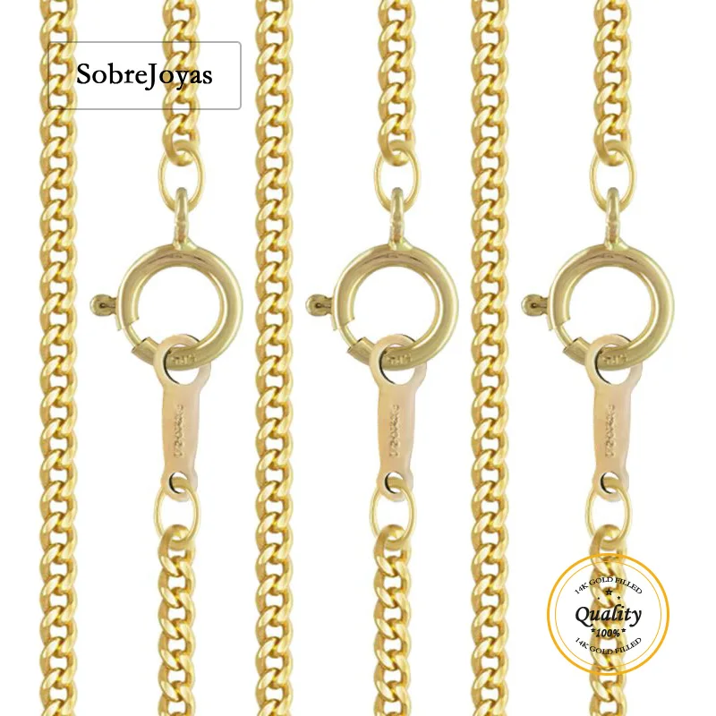 

Плоская бордюрная цепочка с позолотой 14 карат, глатое ожерелье шириной 2,0 мм, 40/45 см, оптовая продажа ювелирных изделий своими руками для оптовой продажи ожерелья