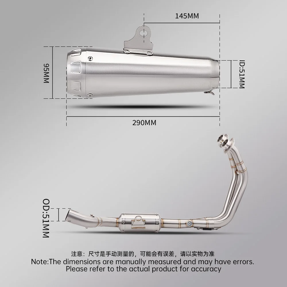 For GSX8S GSX8R 2024- Motorcycle system exhaust Slip On stainless steel front and rear end kit Origin POSITION high performance