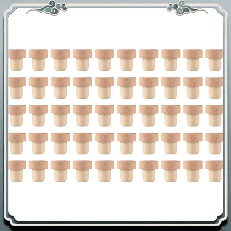 Durable 50 piezas botella de vino corcho tapones de corcho en forma de T confiable para vino corcho tapón de vino corchos de vino reutilizables vino de madera y caucho