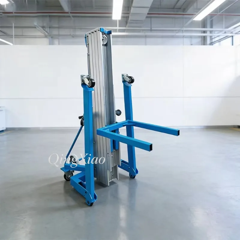 Aluminum Alloy Mobile Lift Hand Cranked Elevating Platform For Indoor Lifting Work Material Handling And Height Support Jobs Use