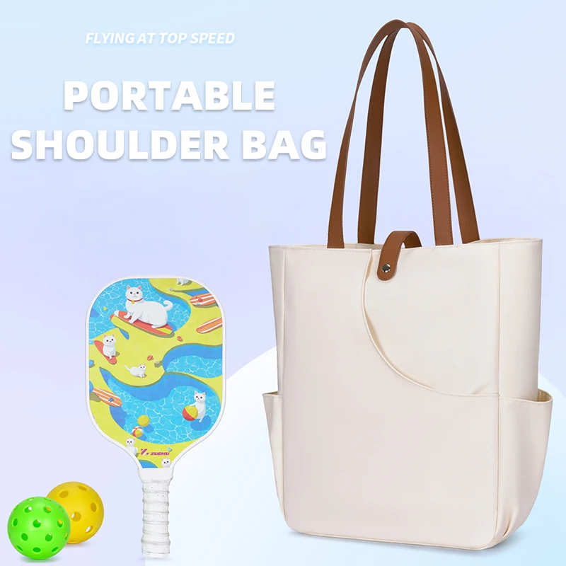 Pickleball Bag Racket Handbag Large Capacity Sports Shoulder Bags Multifunctional Pack Outdoor Fitness Tote with Paddle Pocket