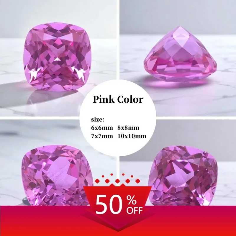 

A- Lab Grown Sapphire Cushion Shape for DIY Jewelry Making The Main Materials of Rings and Necklaces Selectable AGL Certificate