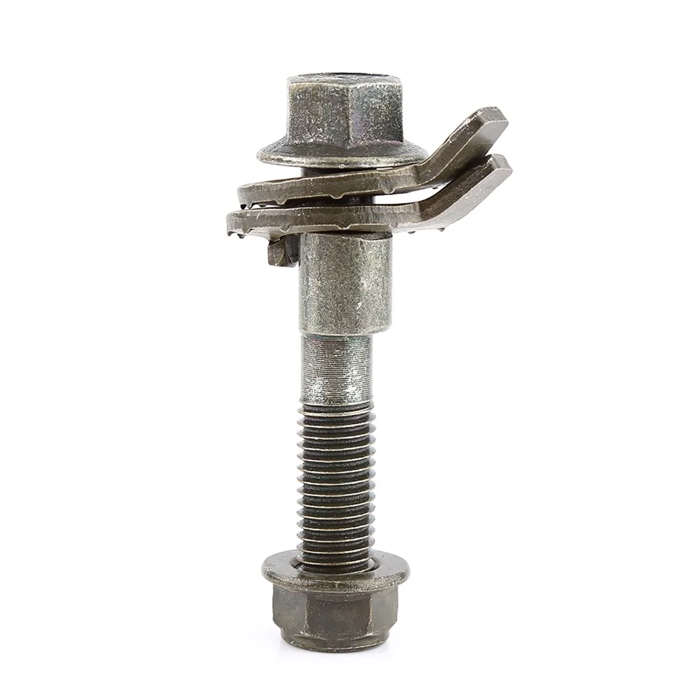 4pcs 14mm Diameter Camber Kit Steel Material Adjustable Design Alignment Cam Bolt Adjustable Camber Kit Four Wheel Alignment