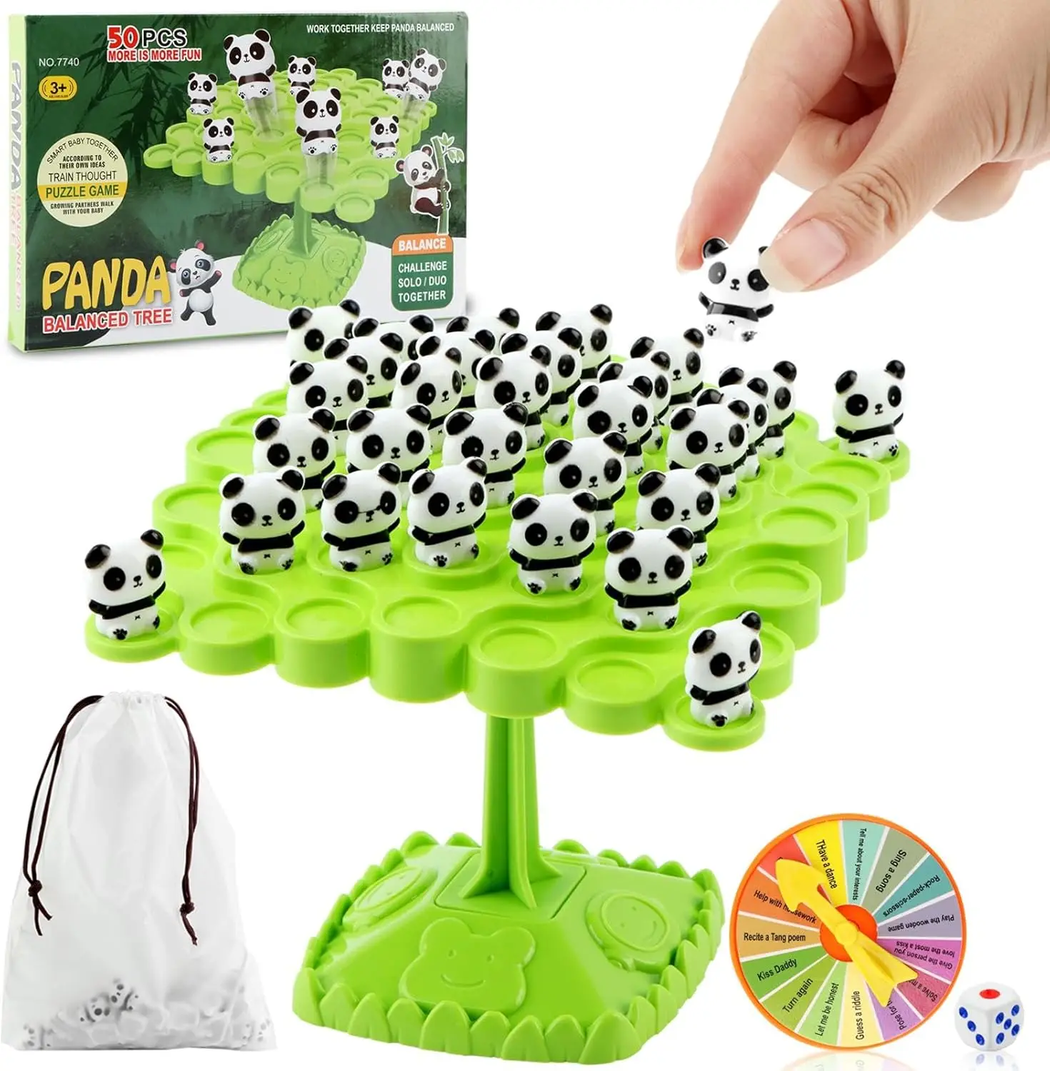 Panda Balance Tree Game Toy,Two-Playe Parent-Child Interactive Family Tabletop Puzzle Game Montessori ,Birthday Gifts for Kids