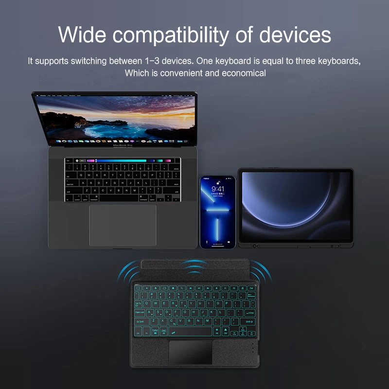 Magic Keyboard Case For Samsung Galaxy Tab S9 FE 10.9 inch SM-X510 X516B Smart Cover For Tab S9 11\