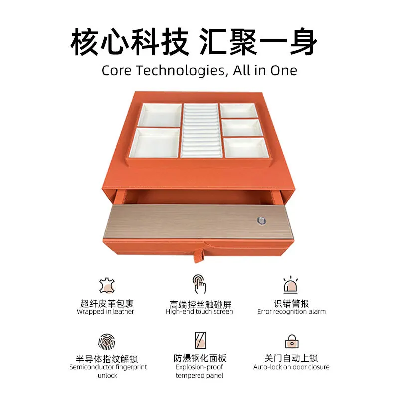 Smart Concealed Drawer Box Safe Cashier Built in Fingerprint Password Deposit Safe Box Drawer Wardrobe Fittings