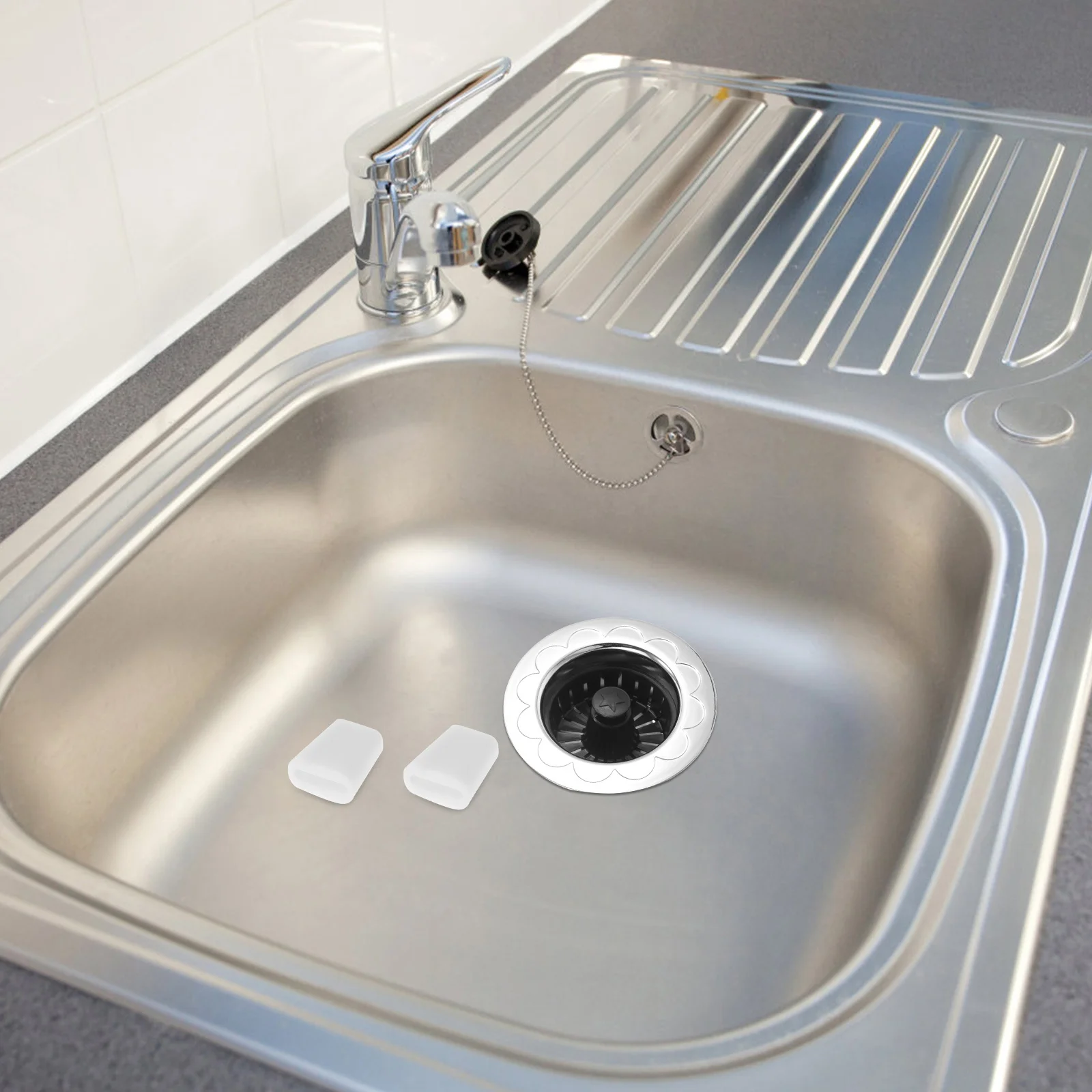 

50Pcs Kitchen Sink Grid Feet Rubber Anti-Slip Replacement Rack Feet Protective Bumpers for Dish Drying Rack Kitchen Sink