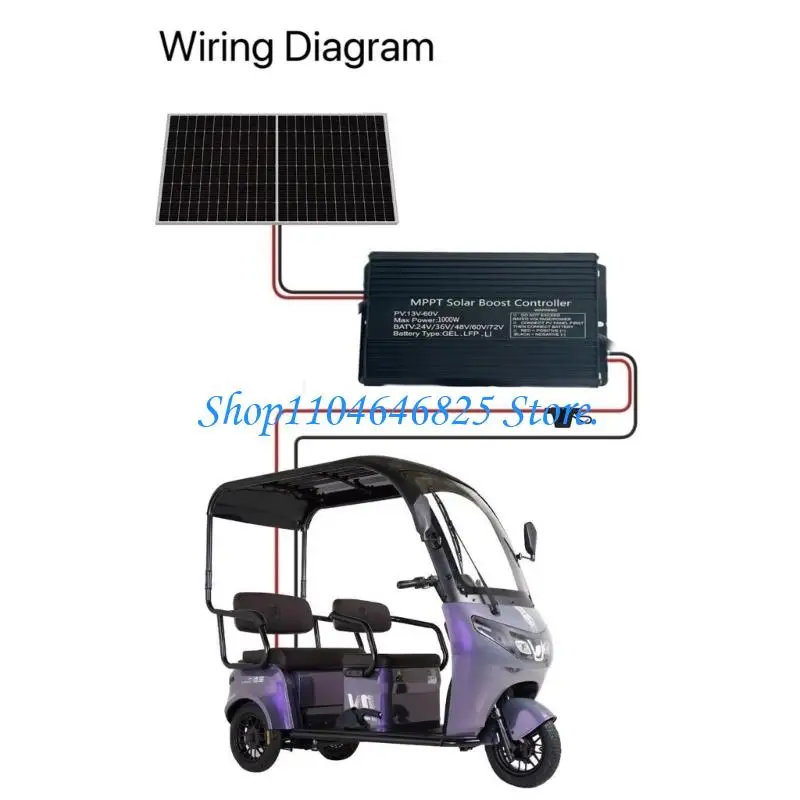 Universal 1000W Solar Regulator Supporting Multiple Battery Electric Option