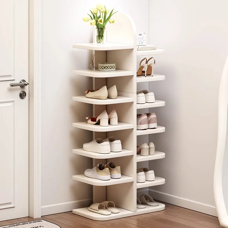 Custom Shoe Rack Simple Home Economical Space Shoe Cabinet Solid Wood Multifunctional Storage Cabinet Multi-layer Entrance Dormi