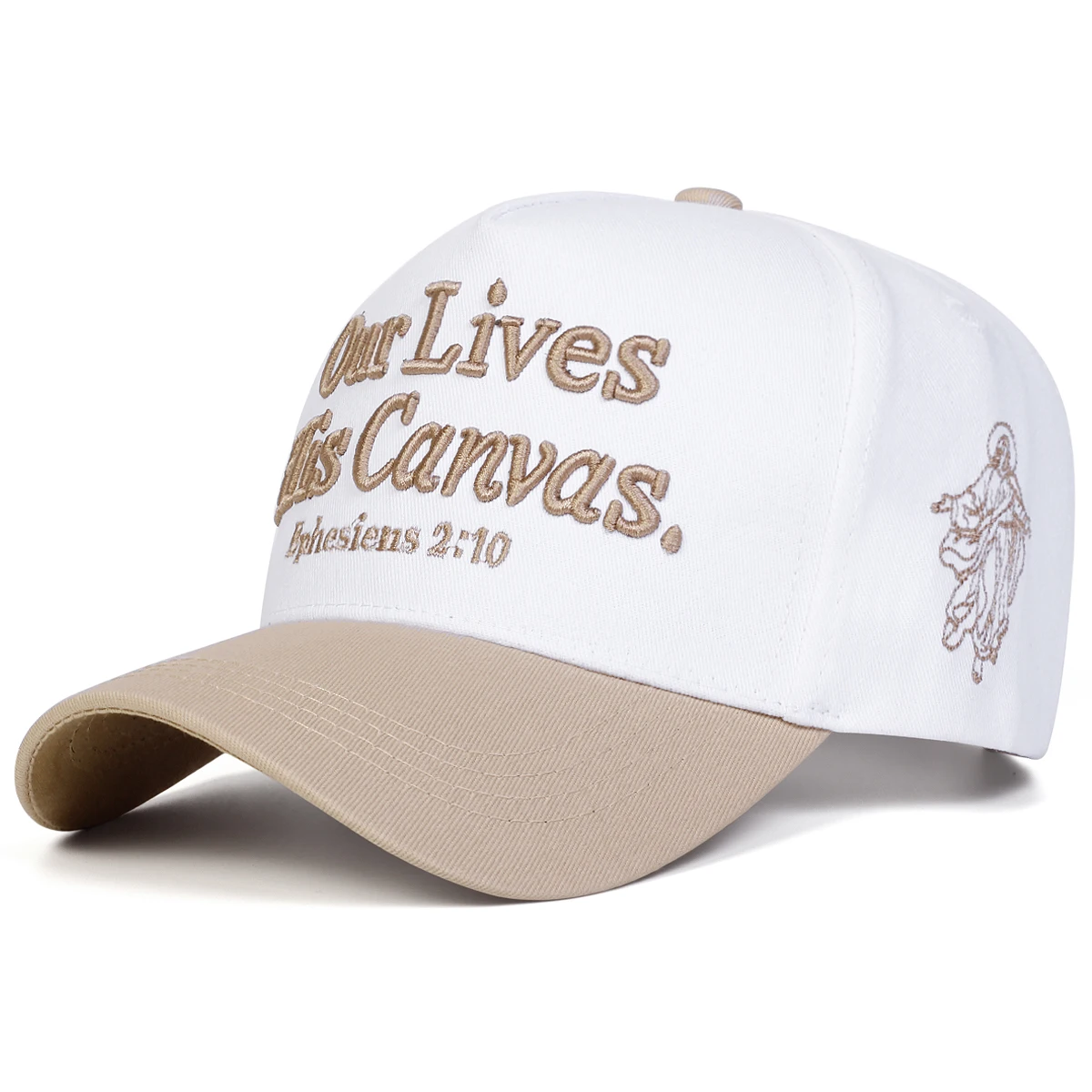 Unisex OUR LIVES HIS CANVAS Embroidery Baseball Caps Spring Autumn Outdoor Adjustable Casual Hats Sunscreen Hat Sports Cap