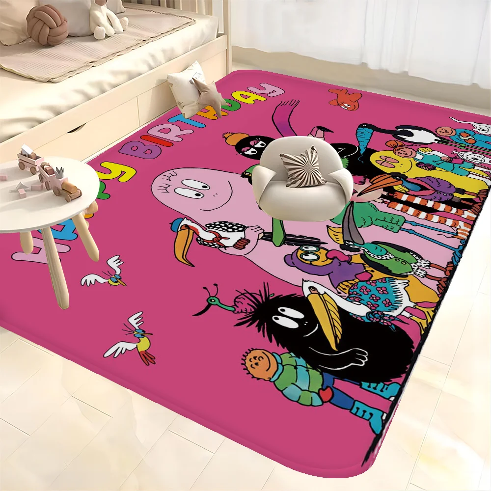 

Les Barbapapa Family Anime Floor Mat Cheaper Anti-slip Modern Living Room Balcony Printed Bedside Mats