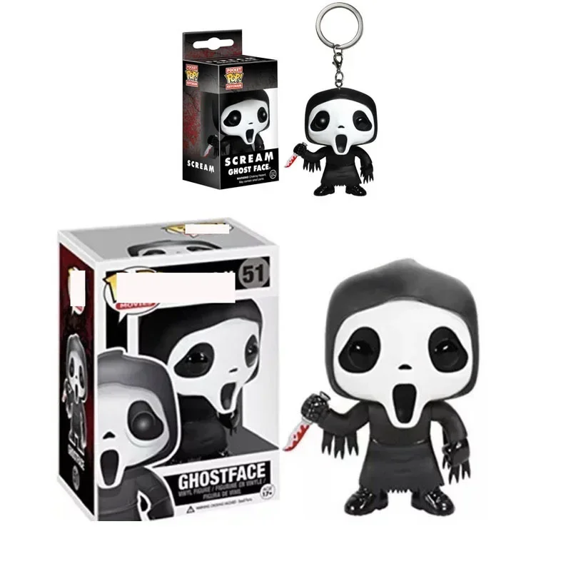 Keychain Movies Scream - Ghostface #51 Action Toy Figures Anime Model Vinyl Figure Pvc Collection Toys  Gift