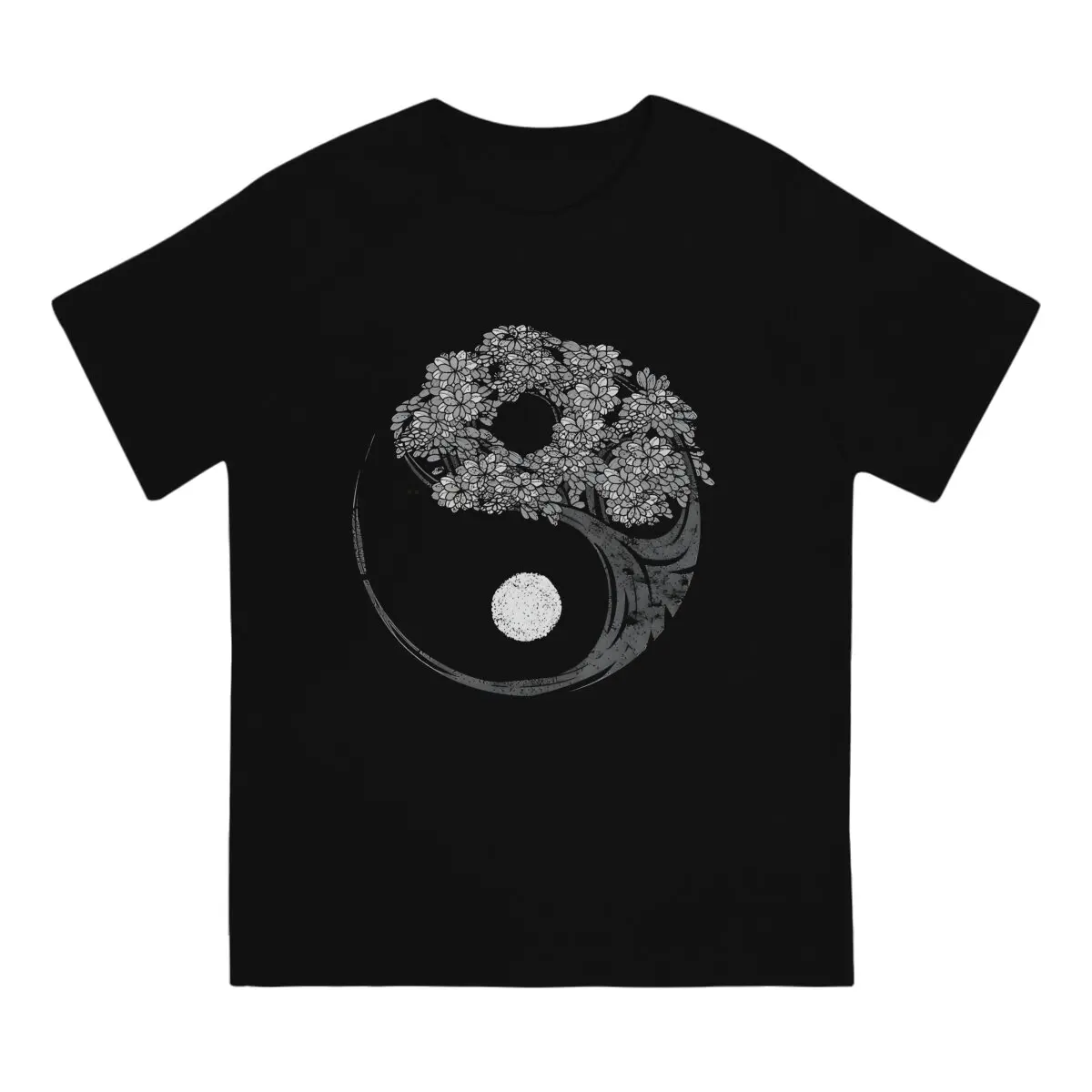 Enso Circle And Bonsai Asia  Japanese Yin And Yang Bonsai Tree Lovers T Shirt Goth Men's Tees Summer Cotton Clothing Harajuku