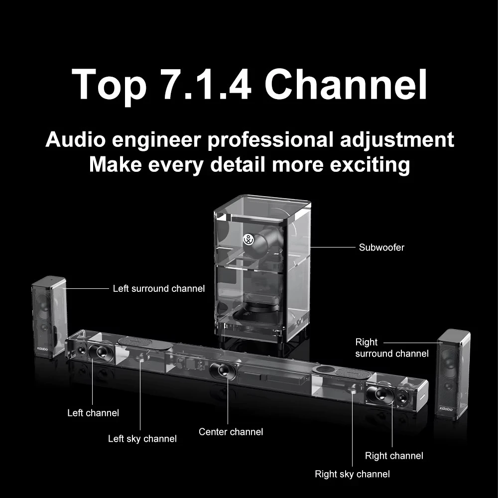 TV Soundbar 7.1 Cinema Home Theater 500W Sound bar with External Subwoofer Box Bluetooth Speaker Barras De Sonido