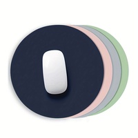 Round Mouse Pad Single-sided Solid Color Universal Non-slip Pad Mouse Pad Suitable for Laptop Office Leather Gaming Mouse Pad