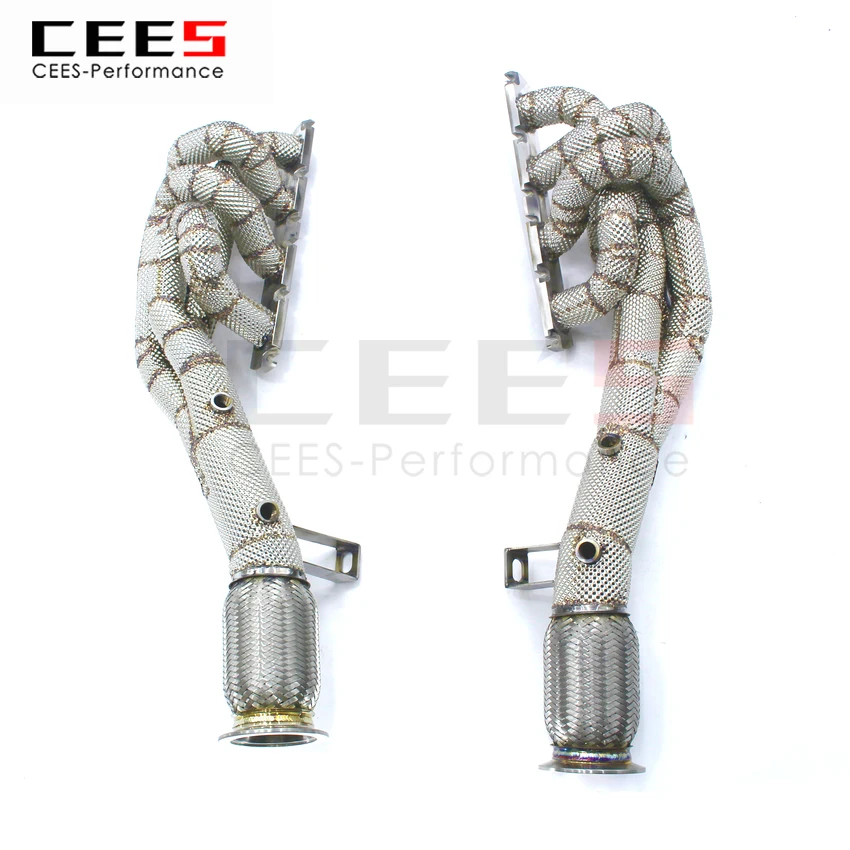 

CEES Exhaust System For Audi R8 V8 4.2 Headers Stainless Steel Test Pipe No cat Downpipe Stainless Steel Car Accessories