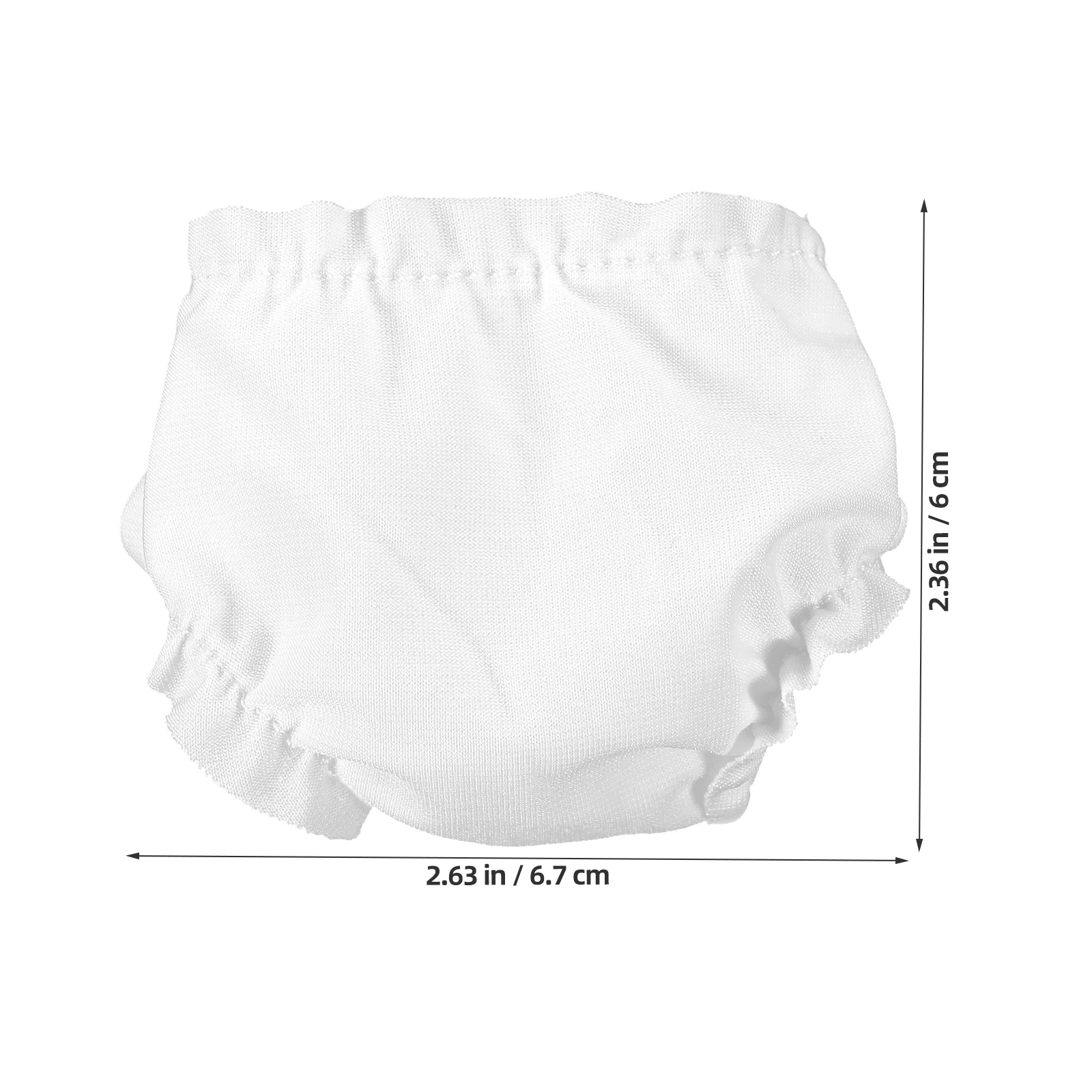 

Baby Panties 12pcs White Mini Outfits with Diapers Underwear Accessories for Girls Dressing Game Collection