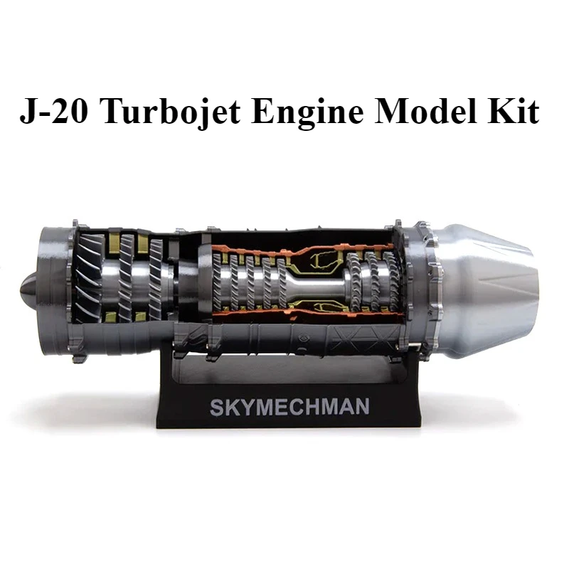

Aviation J-20 Turbojet Fighter Model Kit DIY Turbofan Engine Model Fun Toy