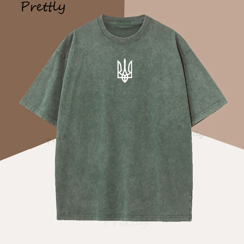 

Ukraine National Emblem Trend Iconic T-shirt Men's Ukrainian Flag T-shirt Retro T-shirt Ukraine National Emblem