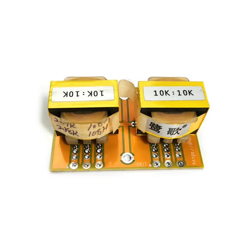 10K: 10K 20Hz ~ 180KHz -0.8DB Z11 silicon steel sheet audio isolation transformer, balanced and unbalanced conversion
