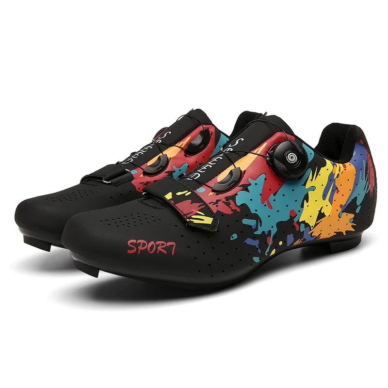 2023 MTB-Radschuhe Herren Mountainbike-Schuhe Rennrad-Straßenfahrrad-Flachschuh-Sneaker mit Klettverschluss Damen Dirt-Speed-Routen-Fahrradschuhe SPD – Detail 31