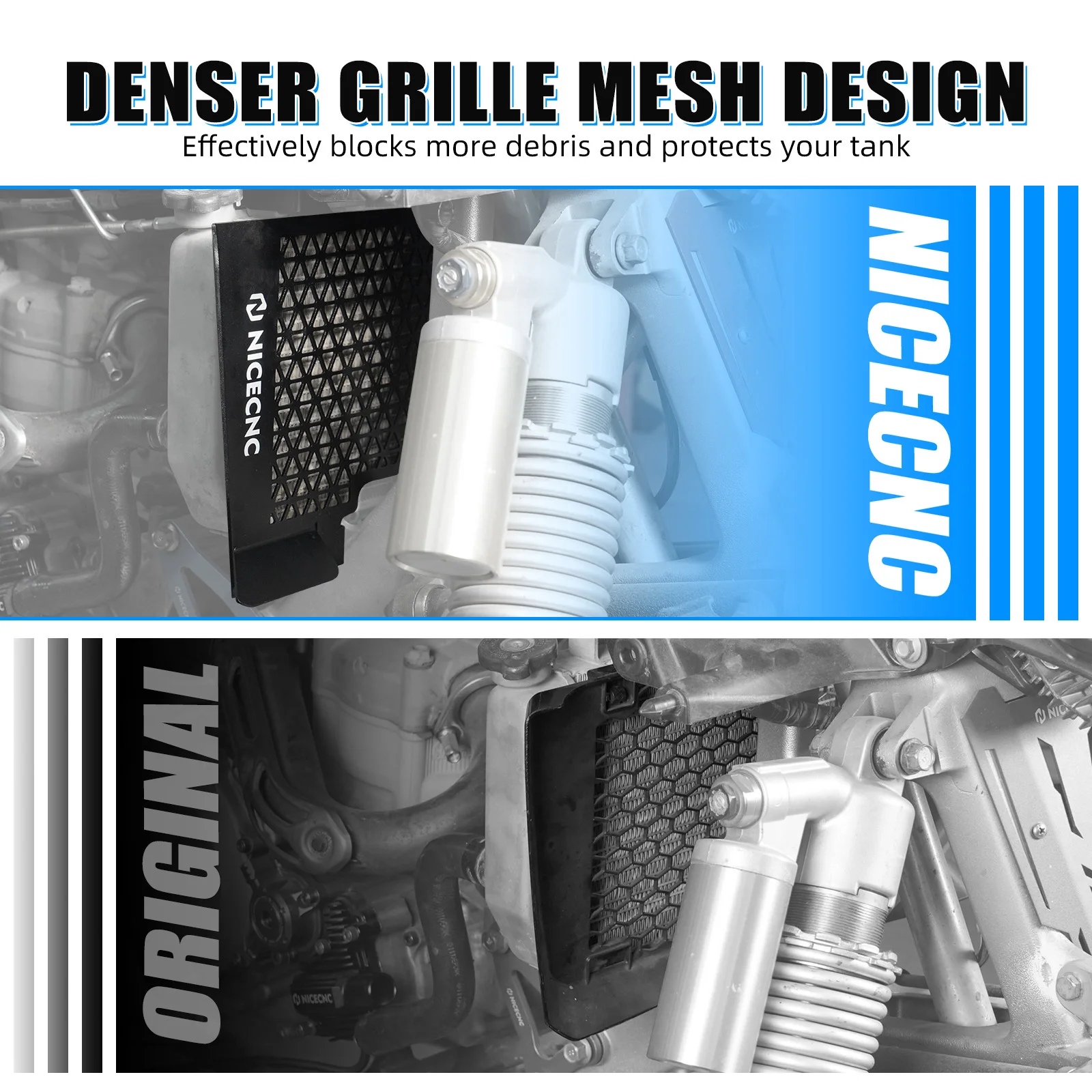NICECNC Radiator Grille For Yamaha YFZ450R 2009-2013 YFZ450X 2010-2011 Replaces 18P-12467-00-00 Heat Dissipation ATV Accessories