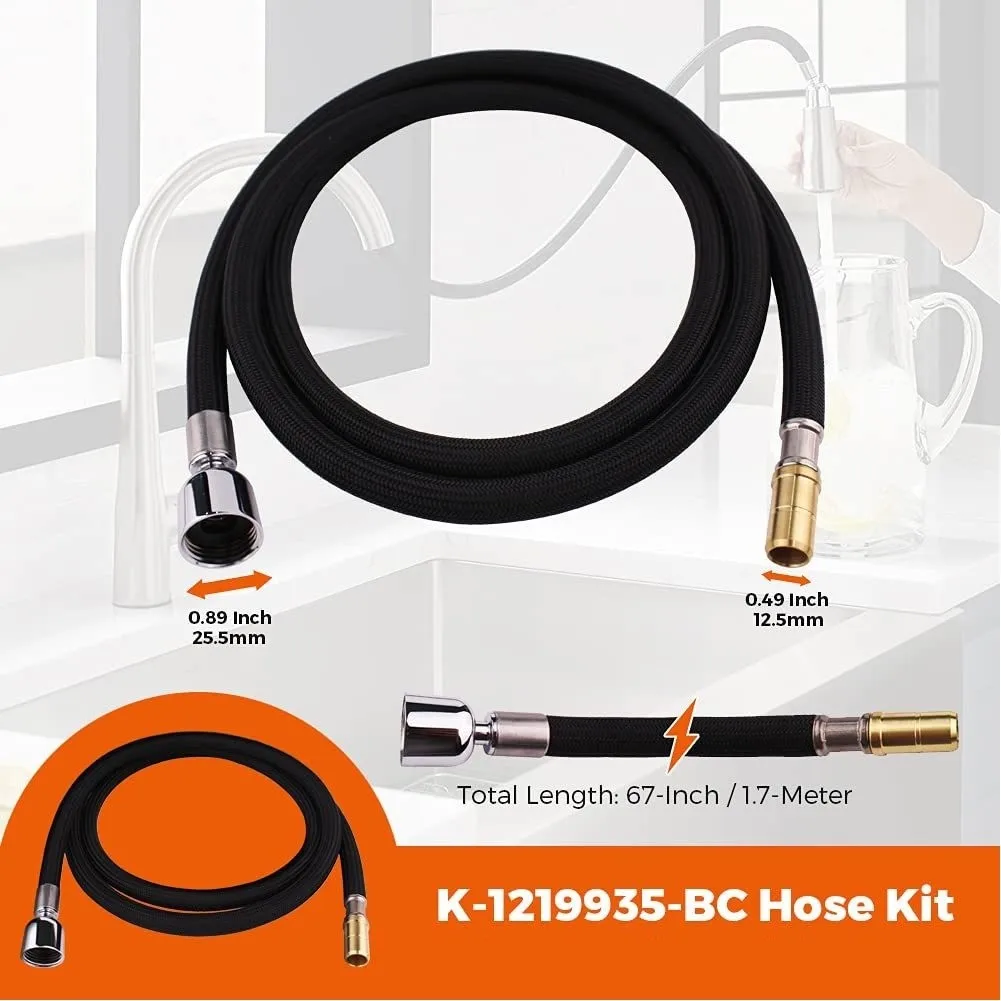 Replacement Hose Kit 67 Inch for Pull-Down For Kitchen Faucets Compatible with K 1219935 BC K 1304674 BC and Related Models