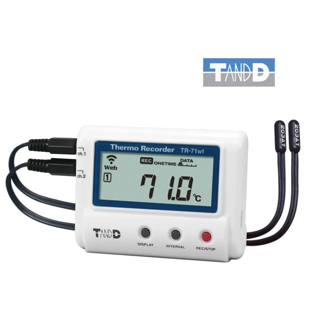 NEWTR-71nw 72nw 72nw-h Lan-based Temperature & Humidity Datalogger with Battery LCD Screen 0.1C/1% Resolution CE Certified