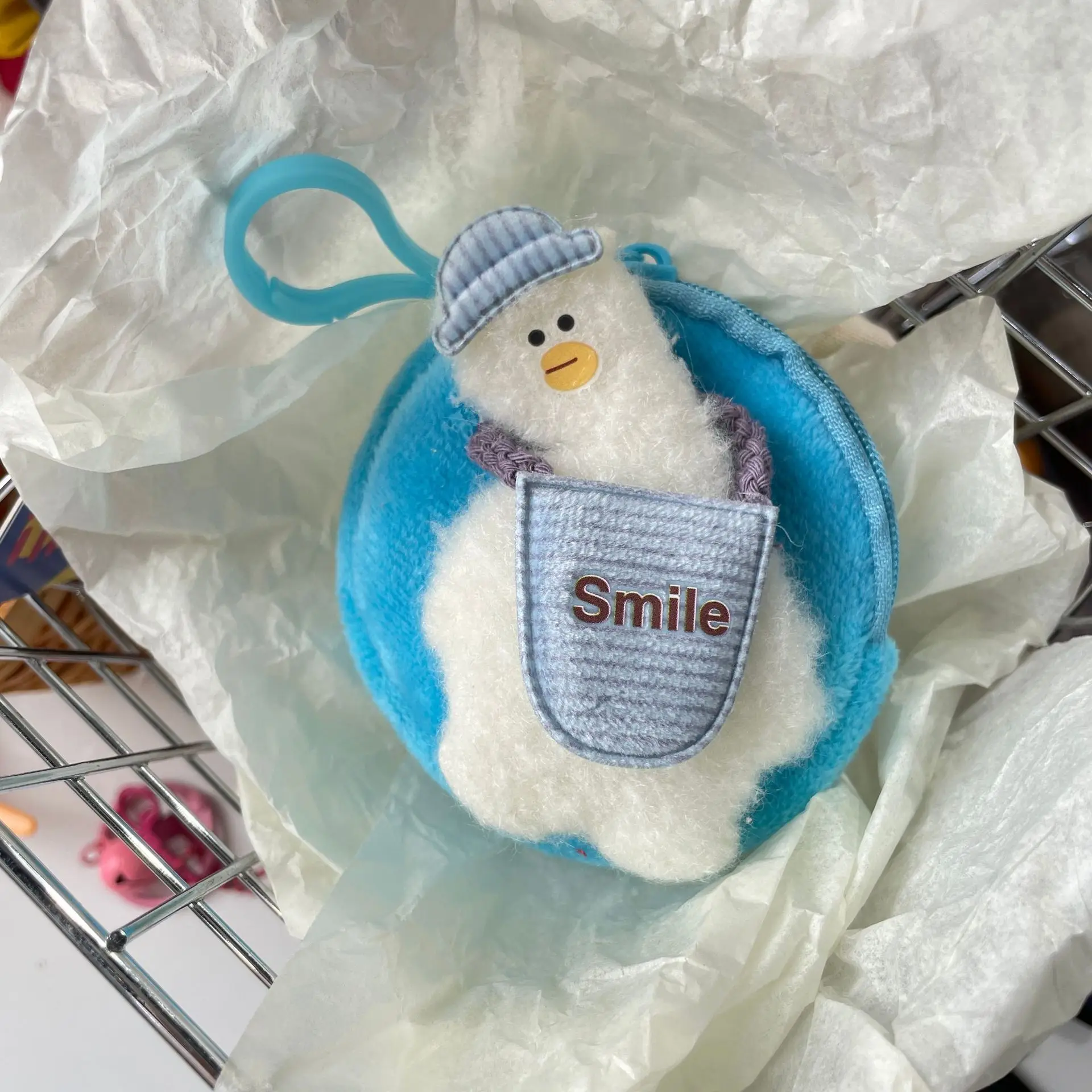 かわいい漫画ぬいぐるみ生地小銭入れ航空会社スタッフペンダントミニジッパーソフトで快適なカードバッグ