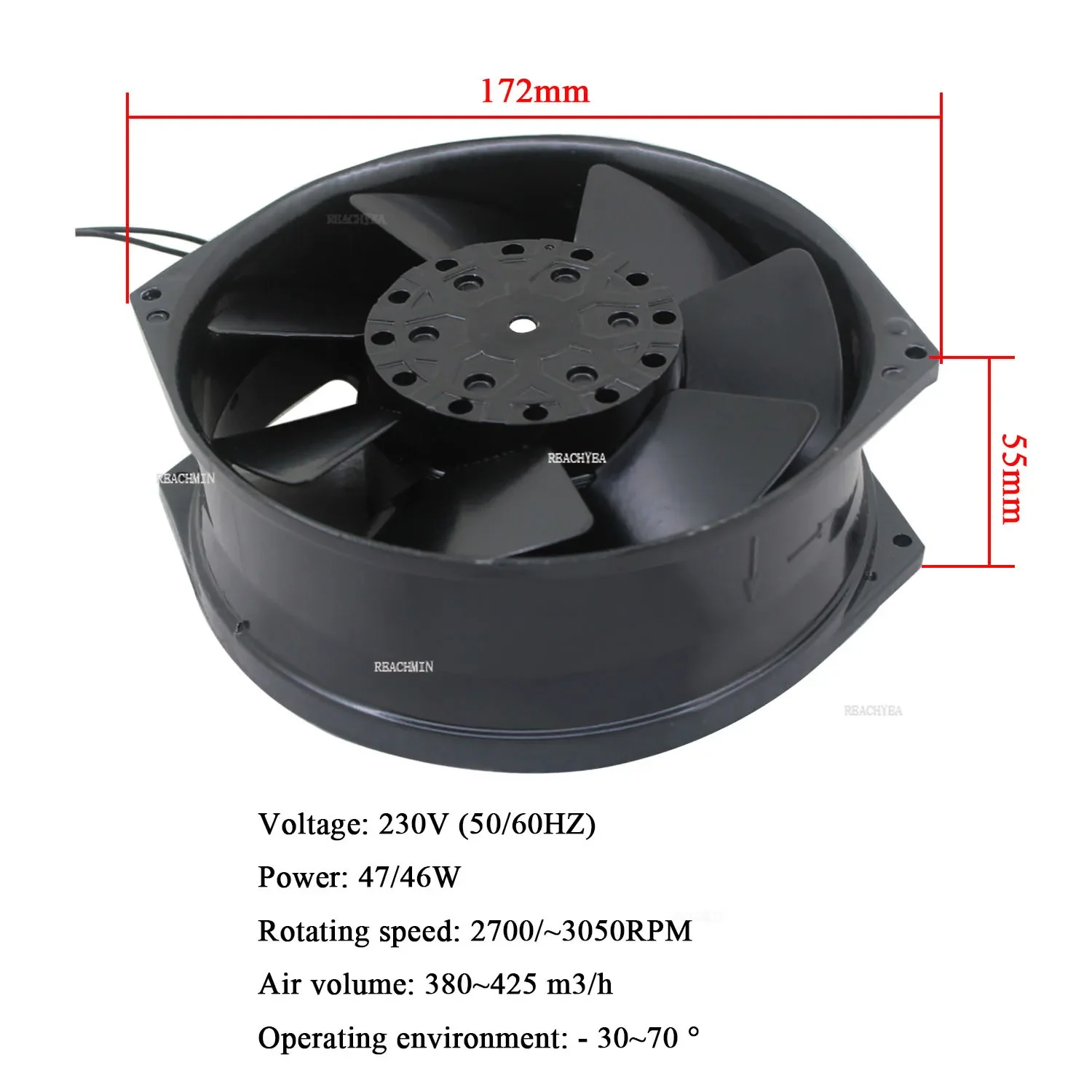 

W2S130-BM03 AA03-01 98 44 21 71 230V high temperature resistant fan for ebmpapst frequency converter cooling fan