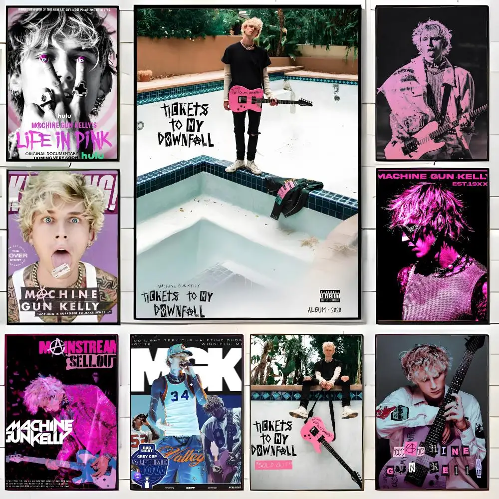 energetic singer M-Machine Gun Kelly Poster Wall Art Print Decorative Mural Home Decor Gift Unframed