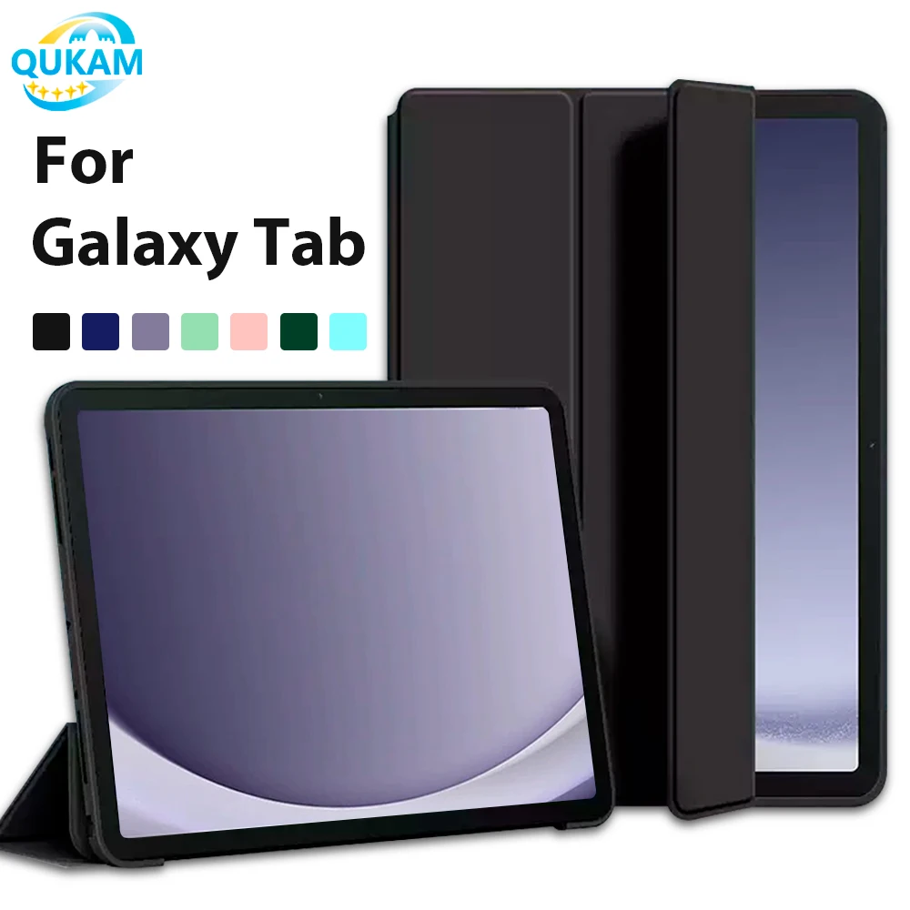 

Чехол для планшета Samsung Galaxy Tab S6 S7 S8 S9 A7 A8 A9 A9Plus с откидной подставкой и магнитной мягкой задней панелью из ТПУ для 12,4 дюйма S7 + S8 + S9 + S7FE