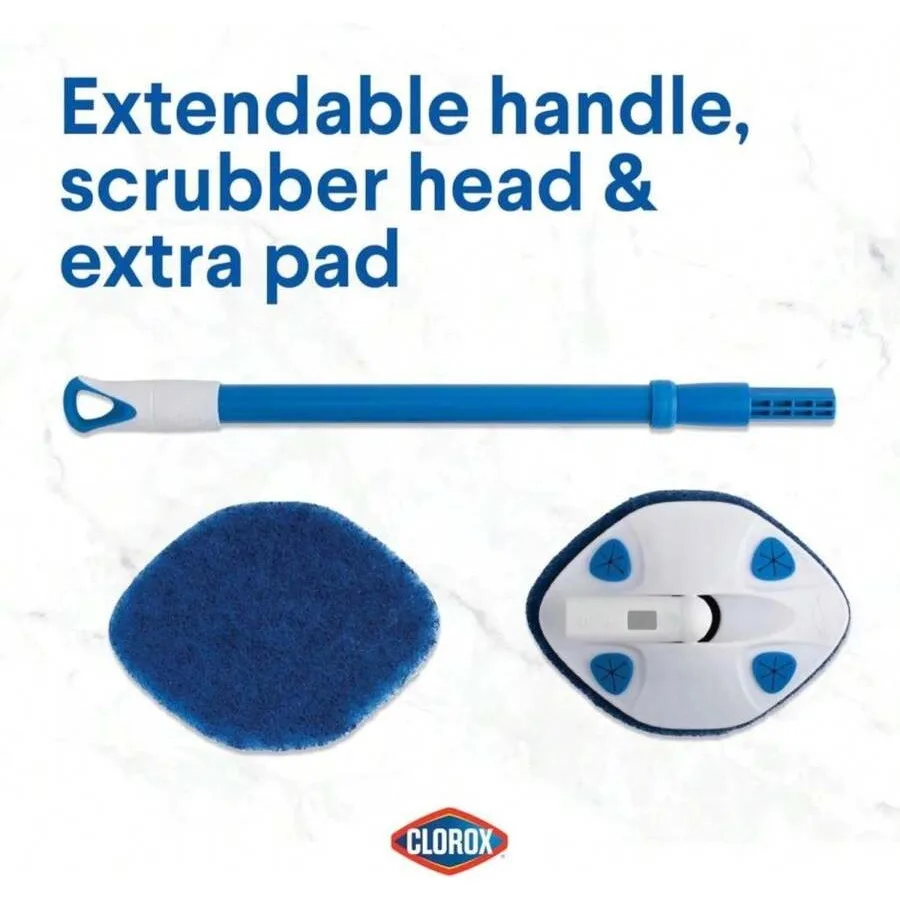 

Clorox Extendable Tub andAmp; Tile Scrubber With Polyurethane Head U2013 Heavy Duty Bathroom Cleaning Brush With Bonus Refill,