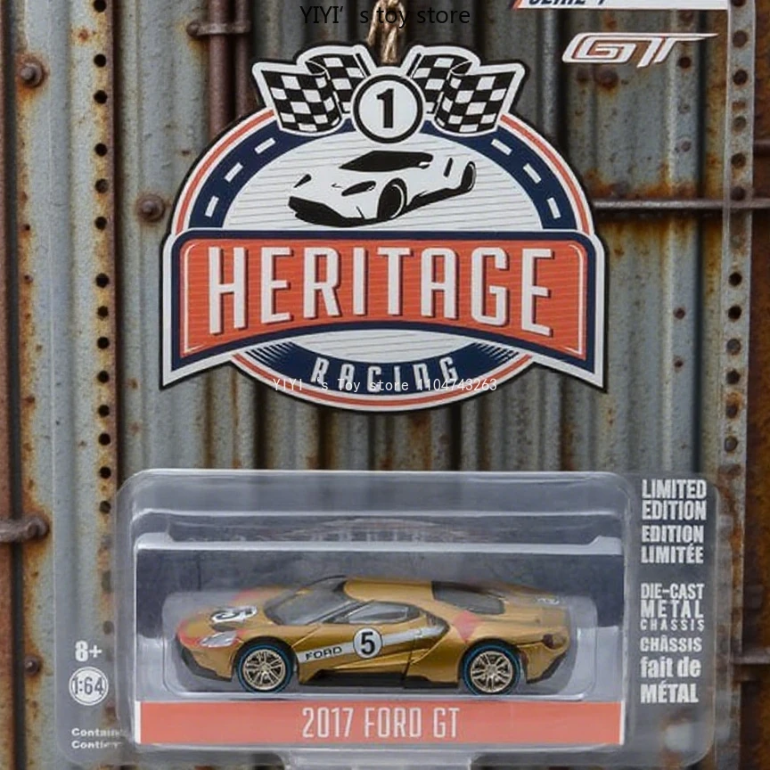 

GreenLight 1/64 Ford GT40-1966 Mk II model toy, alloy rebound car model, high-end decoration, car children's toy 29A20