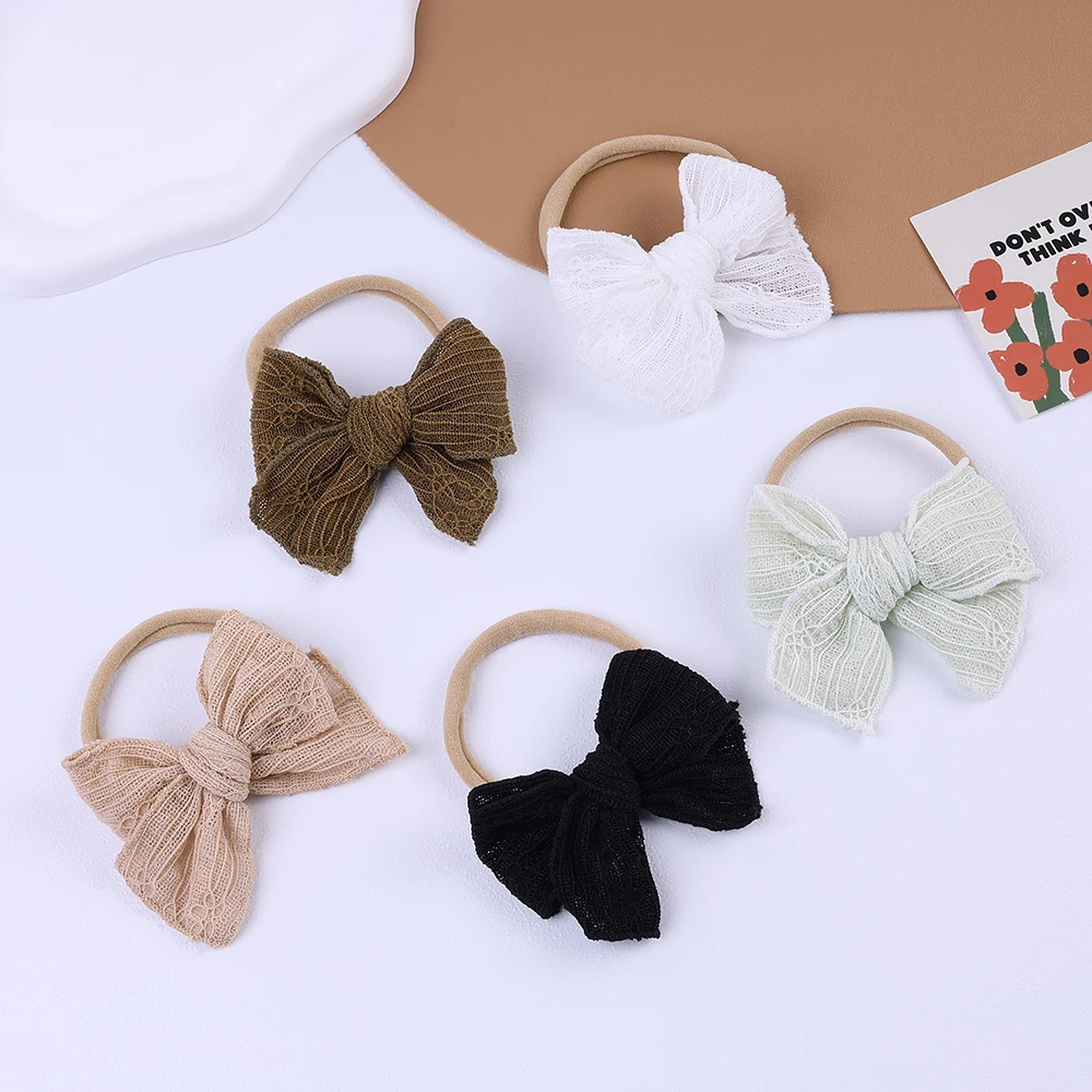 

Bulk 36pc/lot Baby Girls Lace Embroidered Headband Floral Hair Ornaments Newborn Fable Bow Elastic Hairbands Baby Accessories