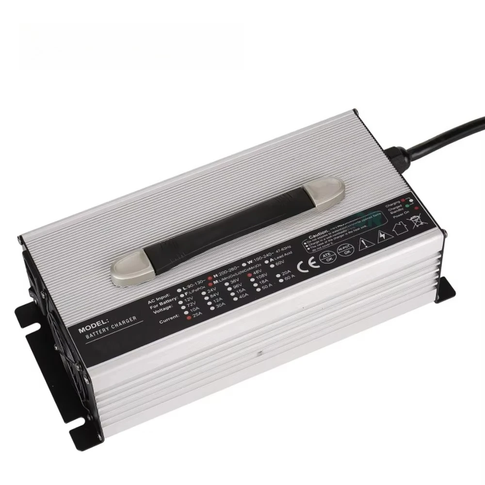 50A Automatic LiFePO₄ Battery Charger – 14.6V Output for 12.8V (4S) Pack, IP65 Waterproof, AC Input 100–240V