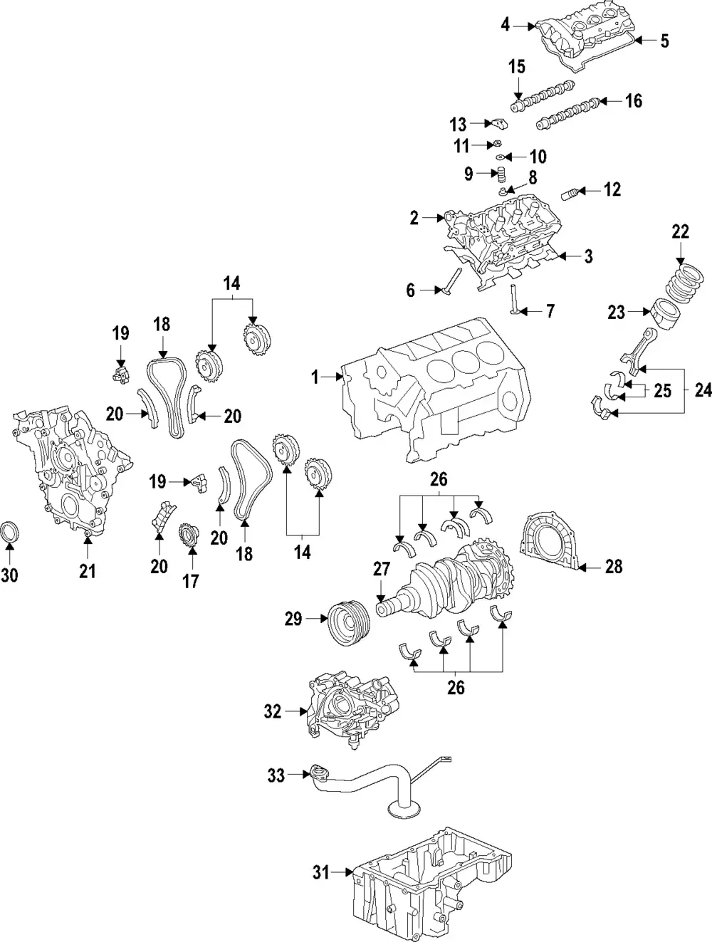 Aktuator sproket poros mesin waktu mesin ML3Z-6C525-A Actuator For Actuator untuk aktuator Ford F-150 2021-2022