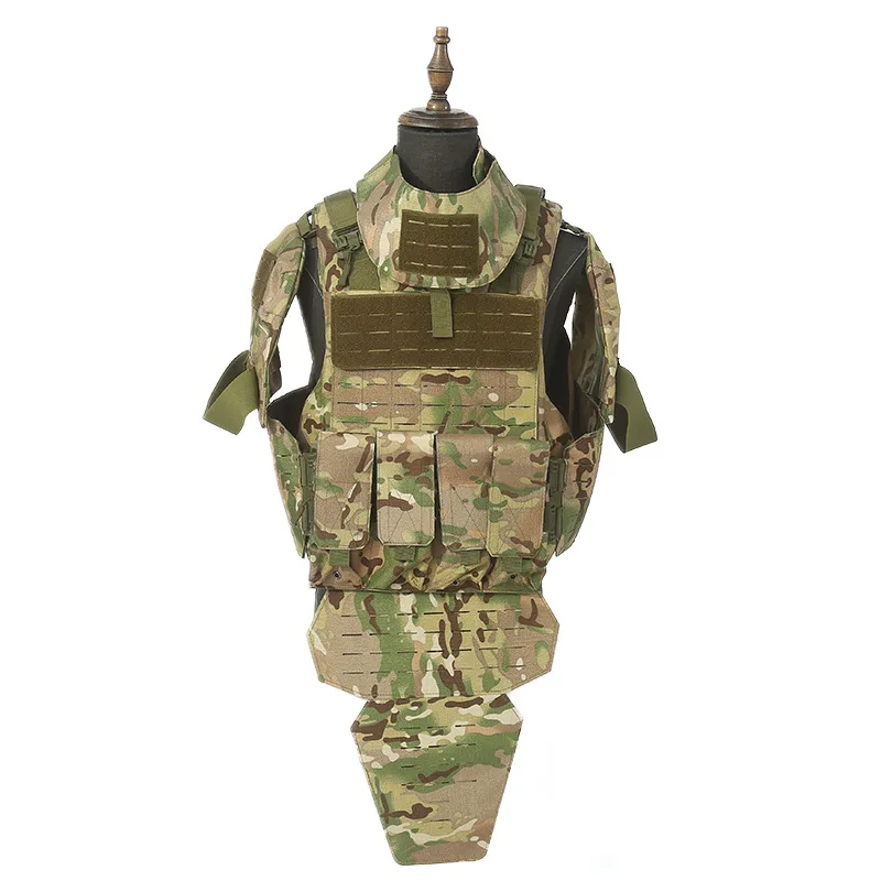Laser cutting full defense tactical vest CP color field protection quadruple bag vest 1000D Oxford cloth training suit view 5