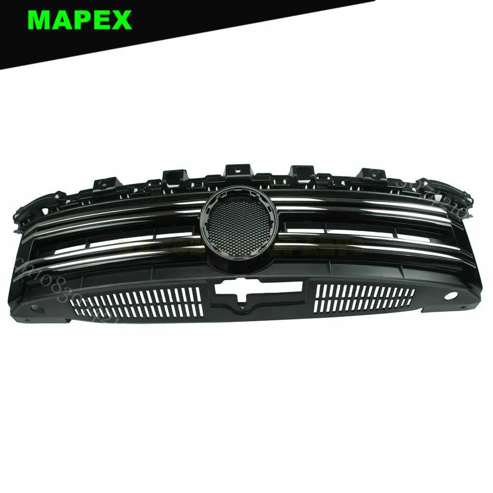 Fit 2012-2017 Volkswagen VW Tiguan Front Bumper Upper Grille Grill Chrome Trim