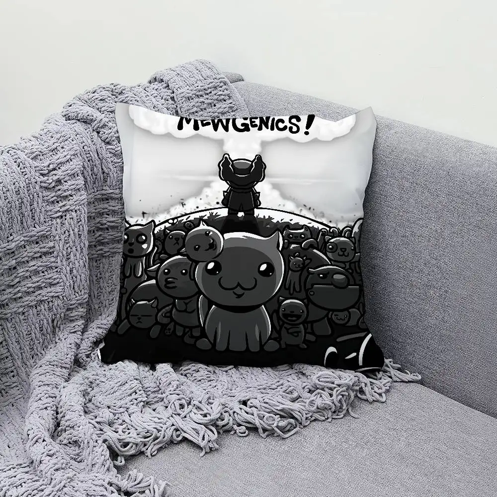 Game Cute M-Mewgenics 30x30cm 45x45cm Pillow Case Decor Protective Covers Comfortable Soft For Sofa Living Room Home Office