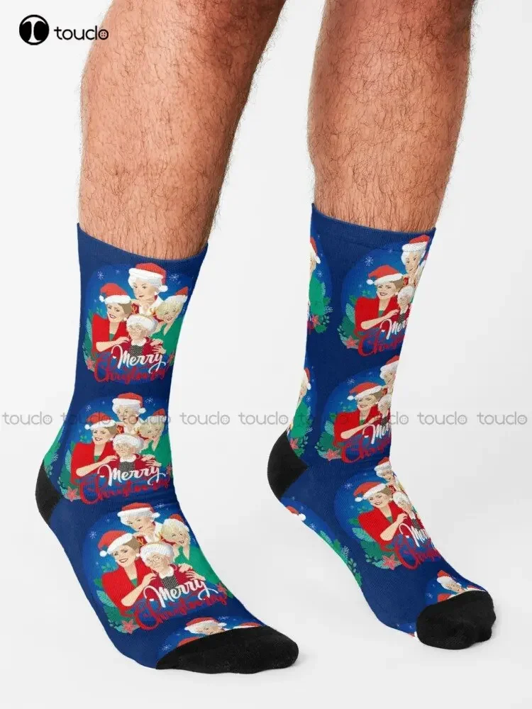 Christmas Girls! The Golden Girls Xmas Socks Socks Men Personalized Custom Unisex Adult Teen Youth Socks 360° Digital Print