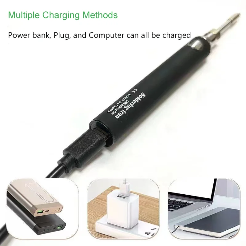 Saldatore elettrico di ricarica Wireless USB 5 v8w, strumenti di saldatura di riparazione portatile saldatore batteria al litio a ricarica rapida