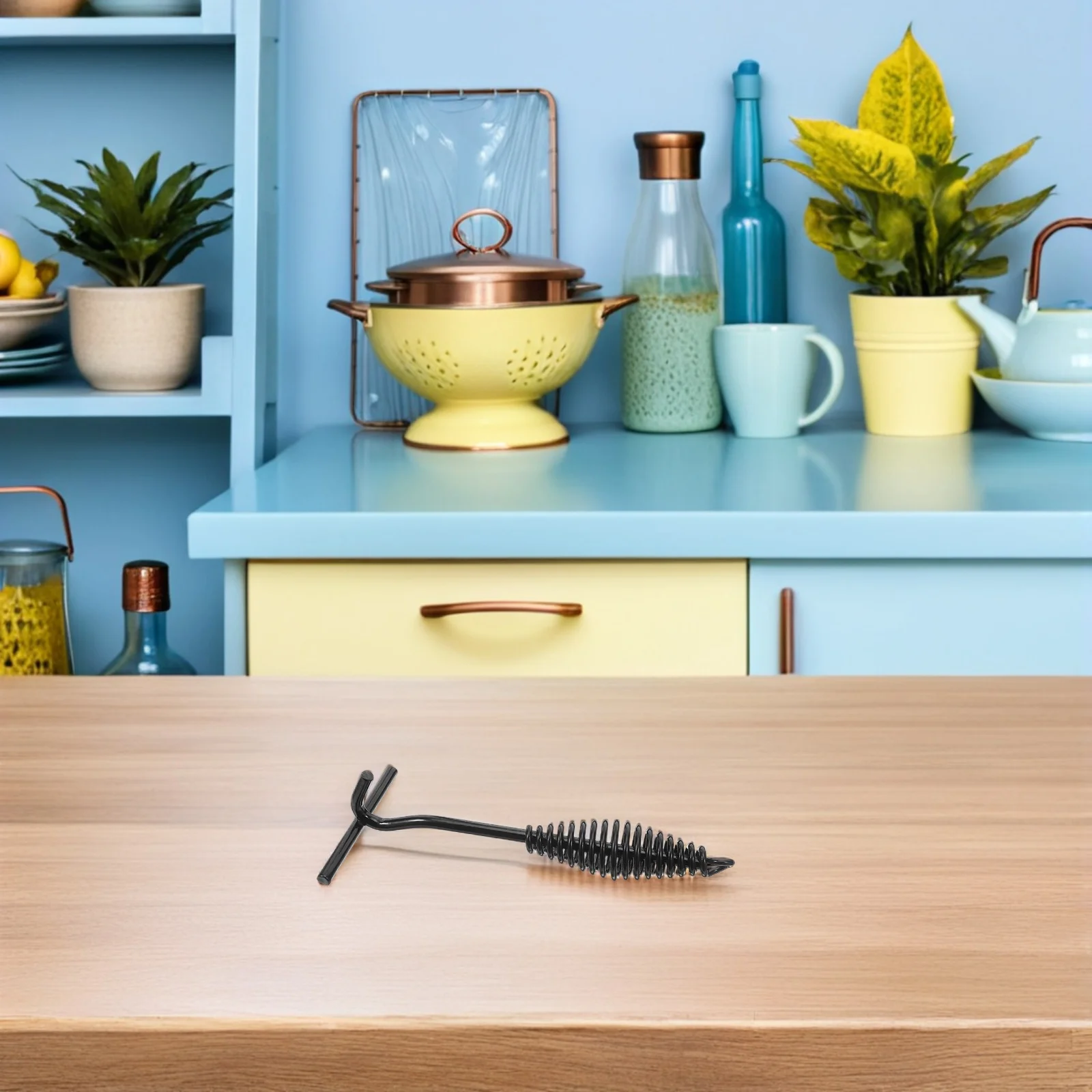 

Dutch Oven Lid Lifter Black Spiral Cast Iron Handle For Pot Cover Support Non Slip Heat Resistant Grip For Outdoor Campfire