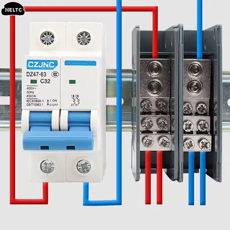 1PCS 150A Din Rail Terminal Block Distribution Box One in Multiple out Universal Power Junction Box for Circuit Breaker